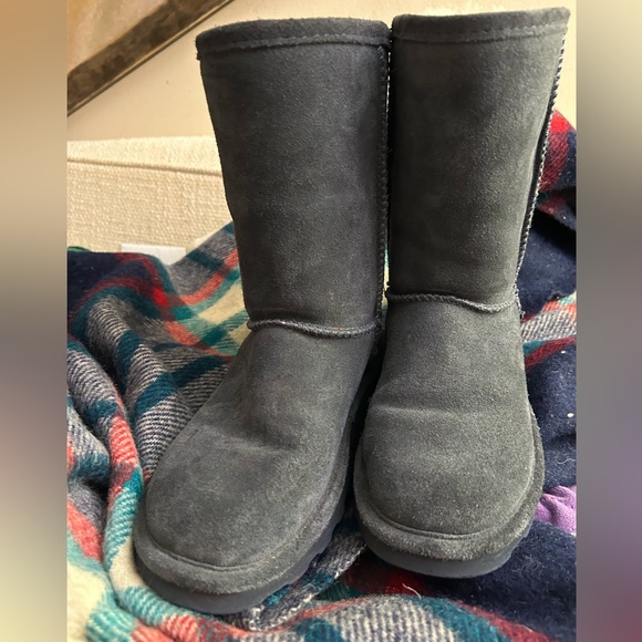 BearPaw Sheepskin Suede Boots SZ 7 - Picture 3 of 5